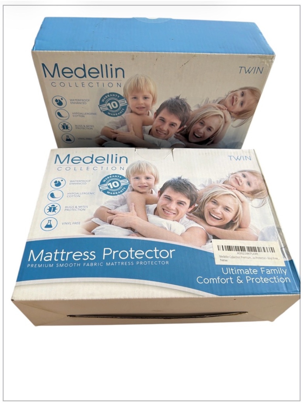 Medellin Collection Twin Mattress Protectors (Set of 2) Waterproof New